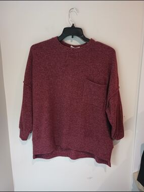 Zenana Outfitters Maroon Crewneck Sweater